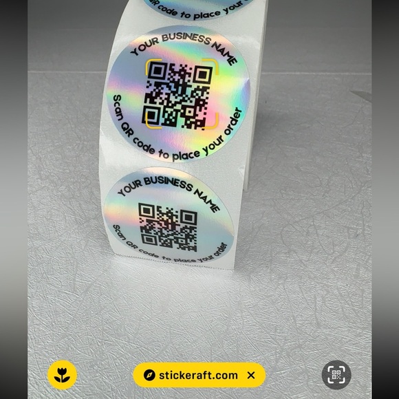 Custom QR code- Round sticker for your Business Stickers- custom 2 inch sticker - Picture 2 of 3